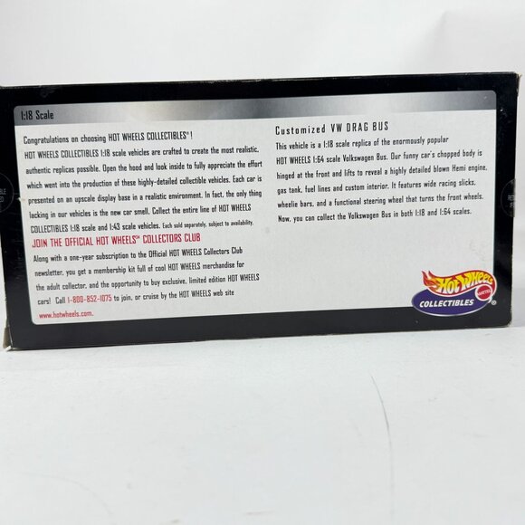 Customized VW Drag Bus Hot Wheels 1999 Vintage 1:18 Scale Diecast Collectible - Picture 6 of 9